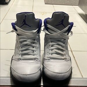 White and Purple Men's Sneakers
